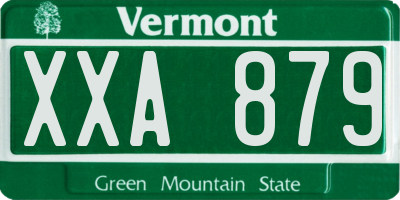 VT license plate XXA879