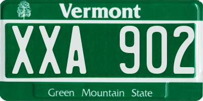 VT license plate XXA902