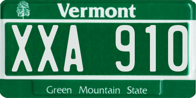 VT license plate XXA910
