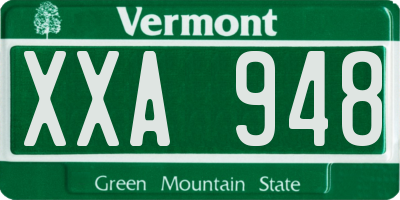 VT license plate XXA948