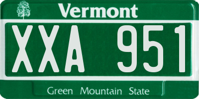 VT license plate XXA951