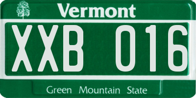 VT license plate XXB016