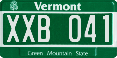 VT license plate XXB041