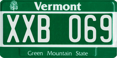 VT license plate XXB069