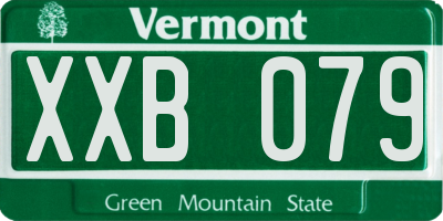 VT license plate XXB079