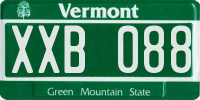 VT license plate XXB088
