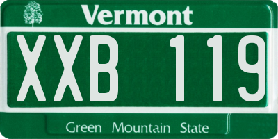 VT license plate XXB119