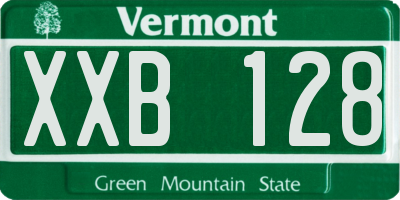 VT license plate XXB128