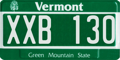 VT license plate XXB130