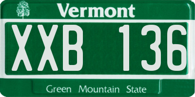 VT license plate XXB136