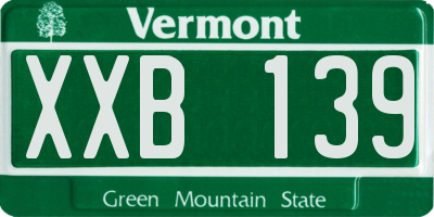 VT license plate XXB139