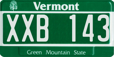VT license plate XXB143