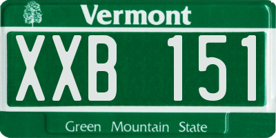 VT license plate XXB151