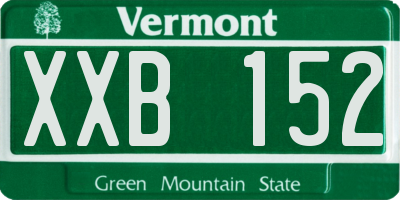 VT license plate XXB152