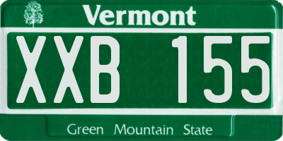 VT license plate XXB155
