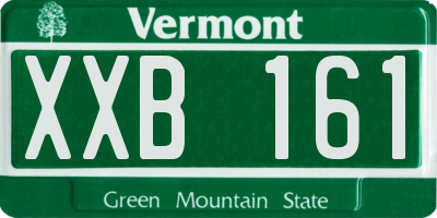 VT license plate XXB161