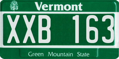 VT license plate XXB163