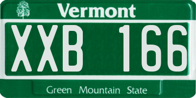 VT license plate XXB166