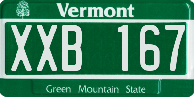 VT license plate XXB167