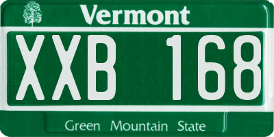 VT license plate XXB168