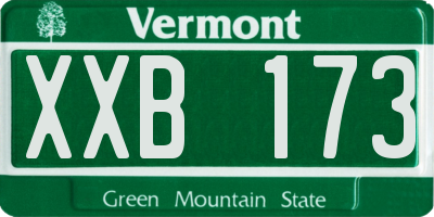 VT license plate XXB173