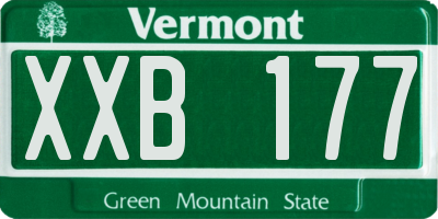 VT license plate XXB177