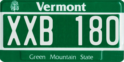 VT license plate XXB180