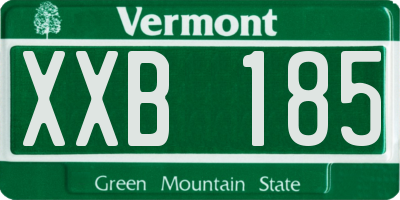 VT license plate XXB185
