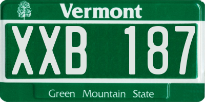 VT license plate XXB187