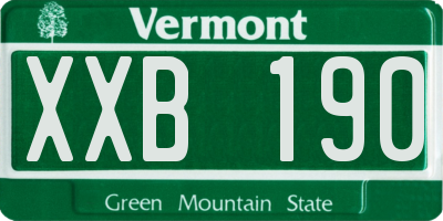 VT license plate XXB190