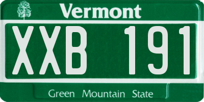 VT license plate XXB191