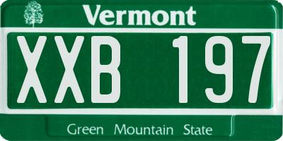 VT license plate XXB197