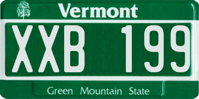 VT license plate XXB199