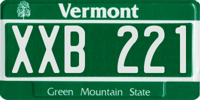 VT license plate XXB221