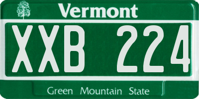 VT license plate XXB224
