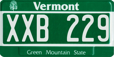 VT license plate XXB229