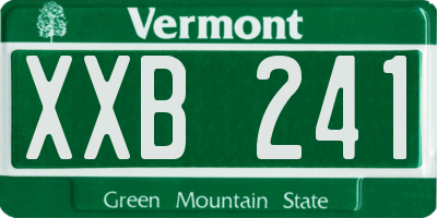 VT license plate XXB241