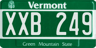 VT license plate XXB249