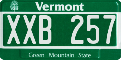 VT license plate XXB257