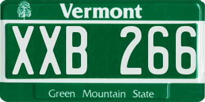 VT license plate XXB266