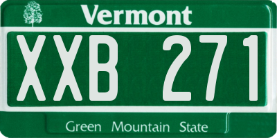 VT license plate XXB271