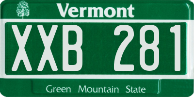 VT license plate XXB281