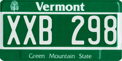VT license plate XXB298