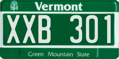 VT license plate XXB301