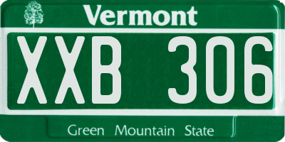 VT license plate XXB306