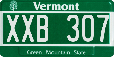 VT license plate XXB307