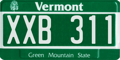 VT license plate XXB311