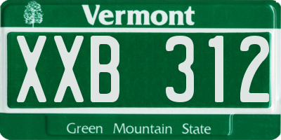 VT license plate XXB312