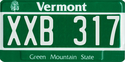 VT license plate XXB317