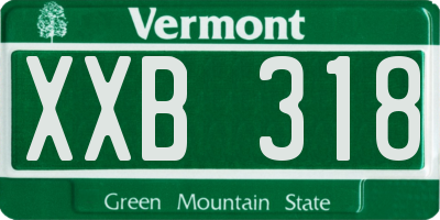 VT license plate XXB318